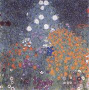 Gustav Klimt Flower Garden painting